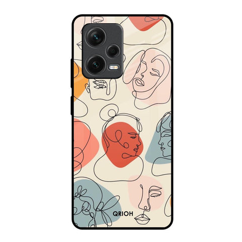 Abstract Faces Glossy Case for Redmi Note 12 Pro 5G