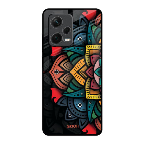 Retro Gorgeous Flower Glossy Case for Redmi Note 12 Pro 5G