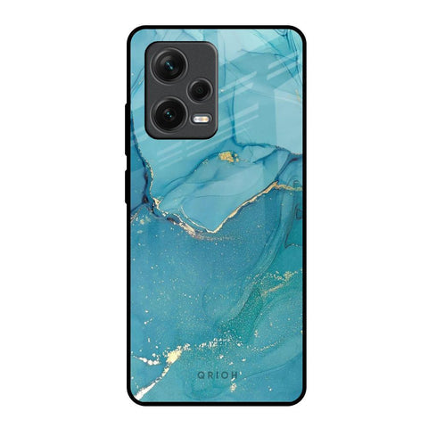 Blue Golden Glitter Glossy Case for Redmi Note 12 Pro 5G