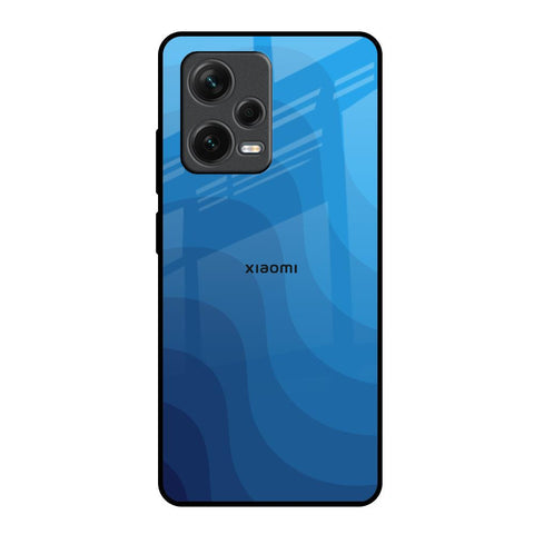 Blue Wave Abstract Glossy Case for Redmi Note 12 Pro 5G