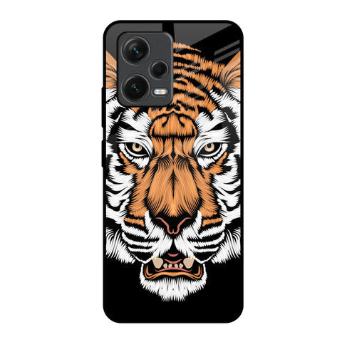 Angry Tiger Glossy Case For Redmi Note 12 5G