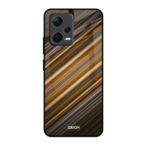 Diagonal Slash Pattern Glossy Case for Redmi Note 12 5G