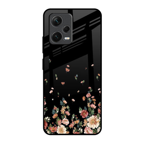 Floating Floral Print Glossy Case for Redmi Note 12 5G