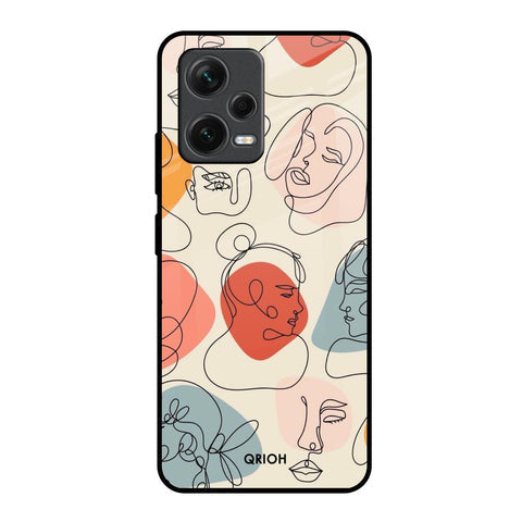 Abstract Faces Glossy Case for Redmi Note 12 5G