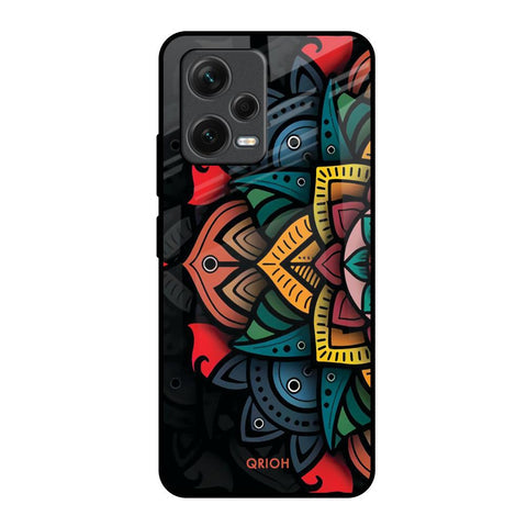 Retro Gorgeous Flower Glossy Case for Redmi Note 12 5G