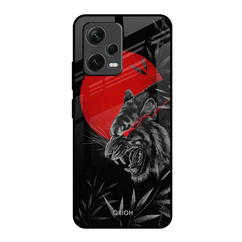 Red Moon Tiger Glossy Case for Redmi Note 12 5G