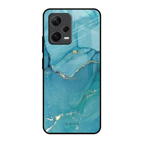 Blue Golden Glitter Glossy Case for Redmi Note 12 5G