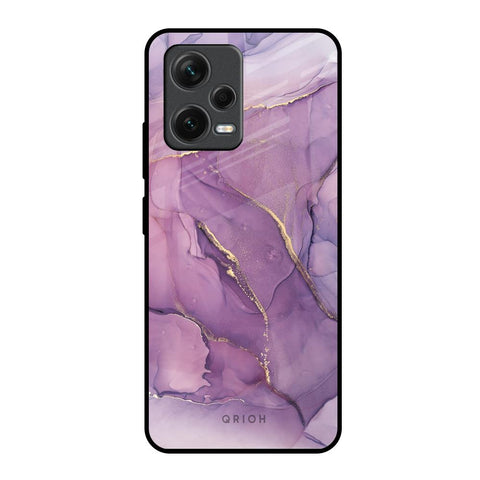 Purple Gold Marble Glossy Case for Redmi Note 12 5G