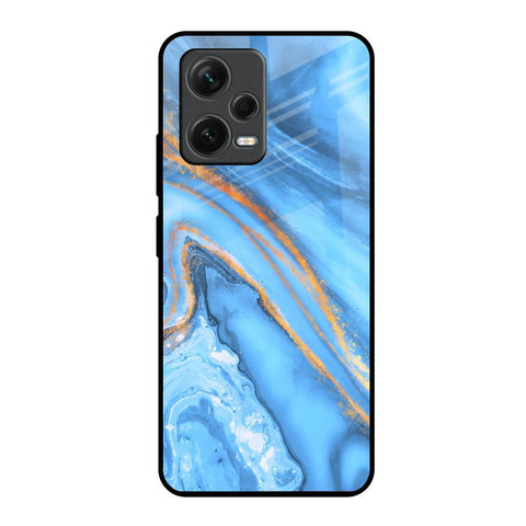 Vibrant Blue Marble Glossy Case for Redmi Note 12 5G