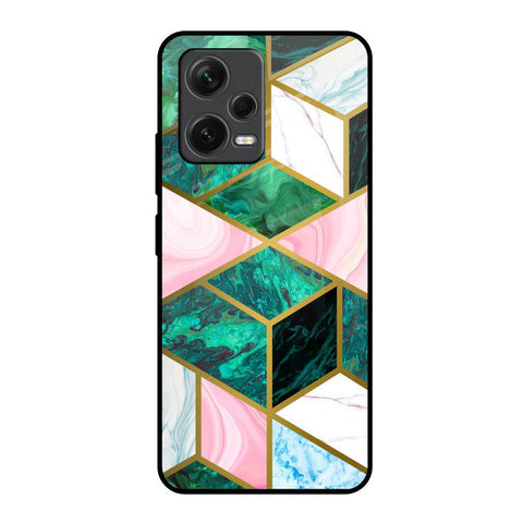 Seamless Green Marble Glossy Case for Redmi Note 12 5G