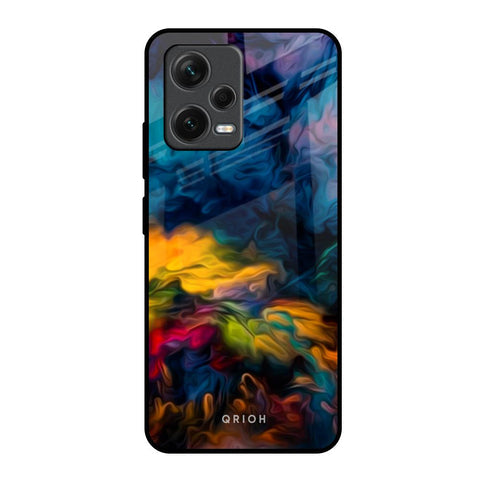 Multicolor Oil Painting Glossy Case for Redmi Note 12 5G