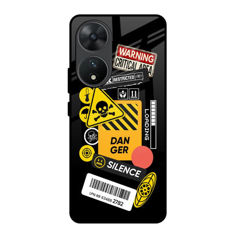 Danger Signs Glossy Case for Vivo T2 5G