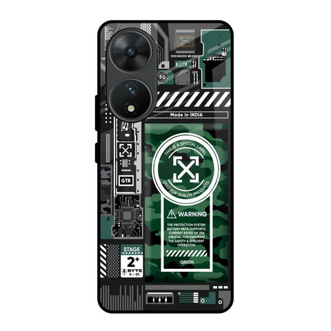 Green Camo Circuit Glossy Case for Vivo T2 5G
