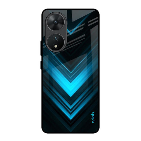 Vertical Blue Arrow Glossy Case For Vivo T2 5G