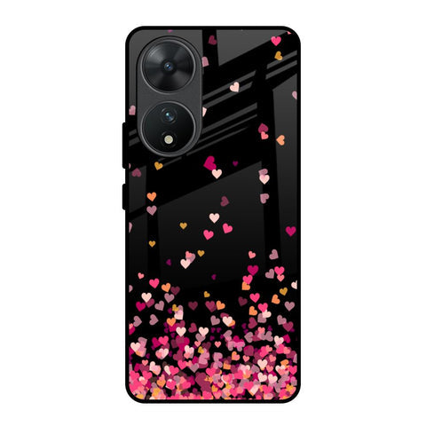 Heart Rain Fall Glossy Case For Vivo T2 5G