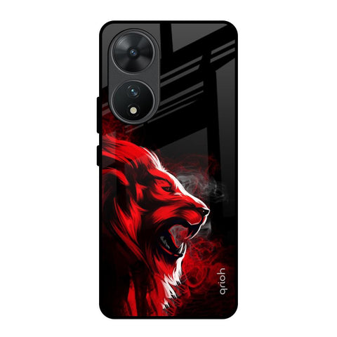Red Angry Lion Glossy Case for Vivo T2 5G