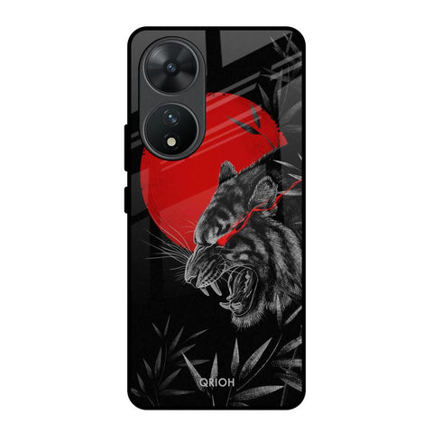 Red Moon Tiger Glossy Case for Vivo T2 5G