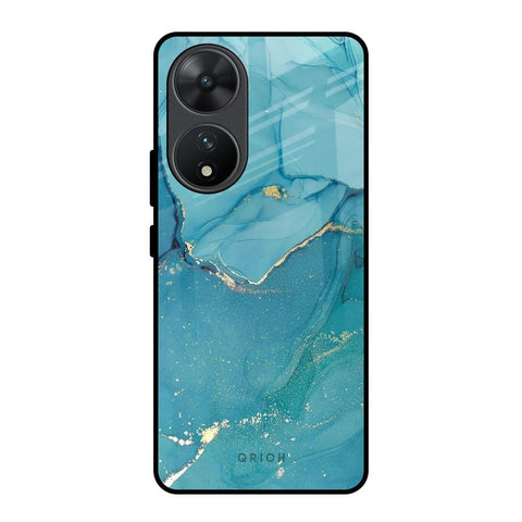 Blue Golden Glitter Glossy Case for Vivo T2 5G