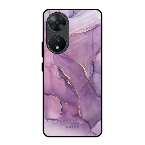 Purple Gold Marble Glossy Case for Vivo T2 5G