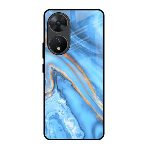 Vibrant Blue Marble Glossy Case for Vivo T2 5G
