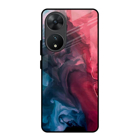 Blue & Red Smoke Glossy Case for Vivo T2 5G