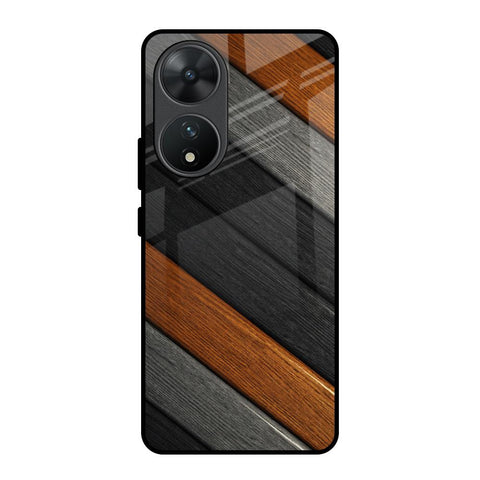 Tri Color Wood Glossy Case for Vivo T2 5G