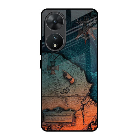 Geographical Map Glossy Case for Vivo T2 5G