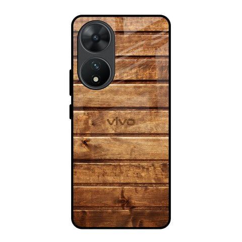 Wooden Planks Glossy Case for Vivo T2 5G