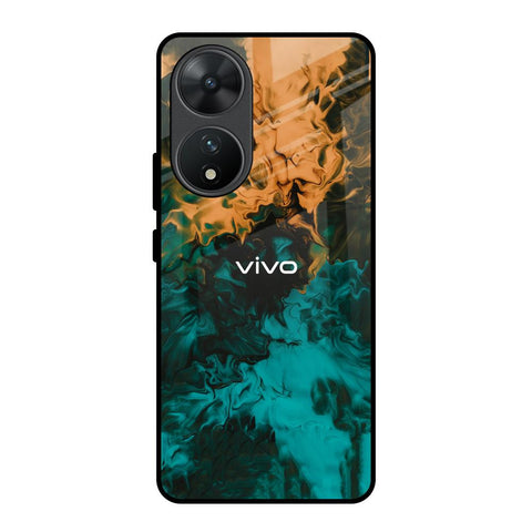 Watercolor Wave Glossy Case for Vivo T2 5G