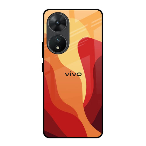 Magma Color Pattern Glossy Case for Vivo T2 5G
