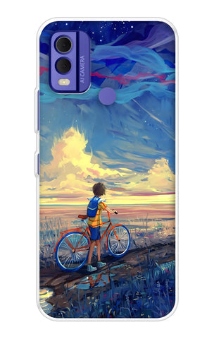 Riding Bicycle to Dreamland Soft Cover for Nokia C22