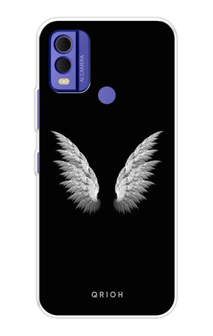 White Angel Wings Soft Cover for Nokia C22