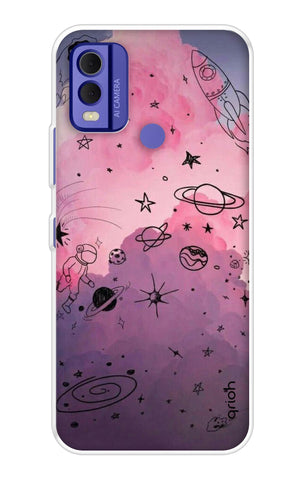 Space Doodles Art Soft Cover For Nokia C22