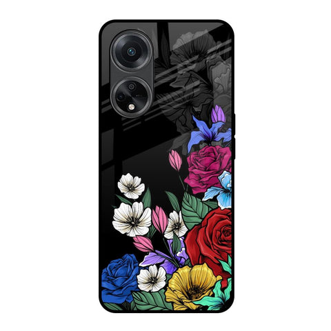 Rose Flower Bunch Art Glossy Case for Oppo F23 5G