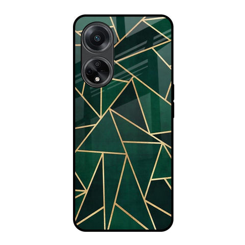 Abstract Green Glossy Case For Oppo F23 5G