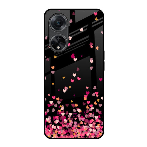 Heart Rain Fall Glossy Case For Oppo F23 5G