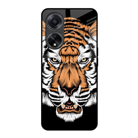 Angry Tiger Glossy Case For Oppo F23 5G