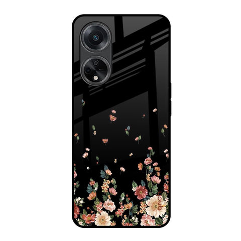 Floating Floral Print Glossy Case for Oppo F23 5G