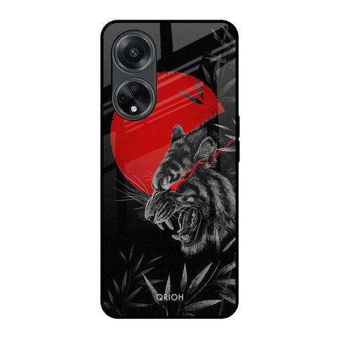 Red Moon Tiger Glossy Case for Oppo F23 5G