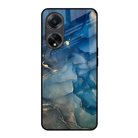 Blue Cool Marble Glossy Case for Oppo F23 5G