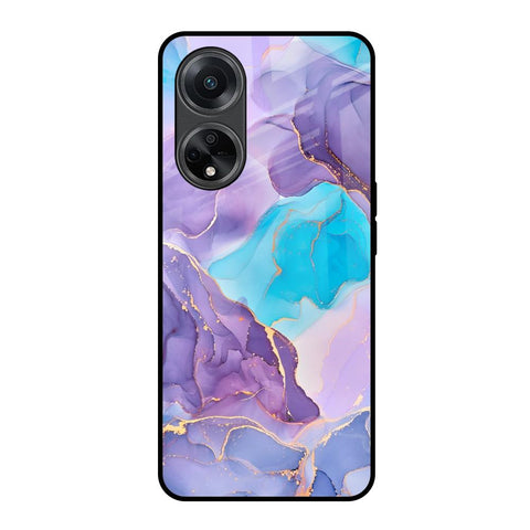 Alcohol ink Marble Glossy Case for Oppo F23 5G