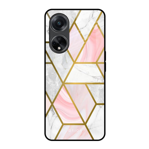 Geometrical Marble Glossy Case for Oppo F23 5G