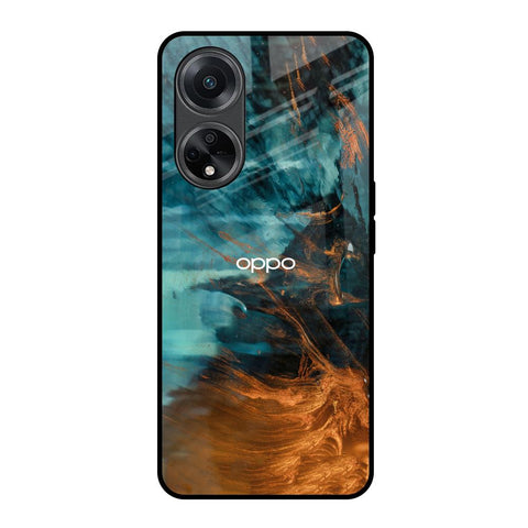 Golden Splash Glossy Case for Oppo F23 5G