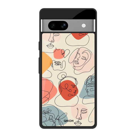 Abstract Faces Glossy Case for Google Pixel 7A