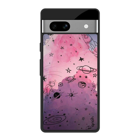Space Doodles Glossy Case for Google Pixel 7A
