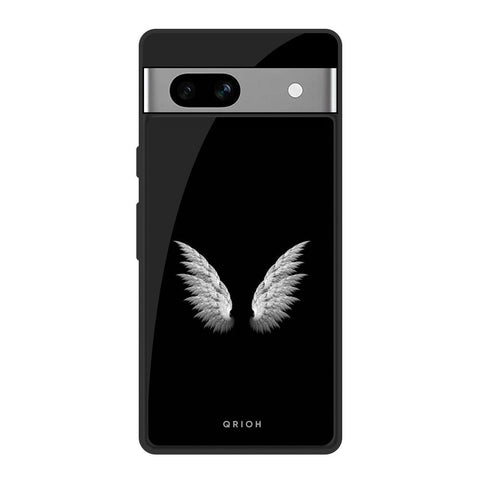 White Angel Wings Glossy Case for Google Pixel 7A