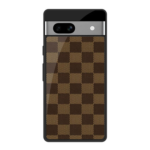 Brown Block Glossy Case for Google Pixel 7A
