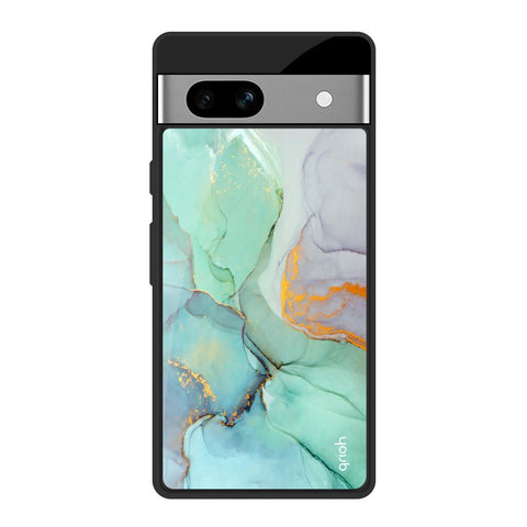 Green Marble Glossy Case for Google Pixel 7A