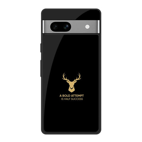 Black Gold Deer Glossy Case for Google Pixel 7A