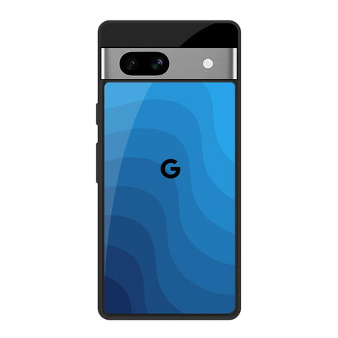 Blue Wave Abstract Glossy Case for Google Pixel 7A